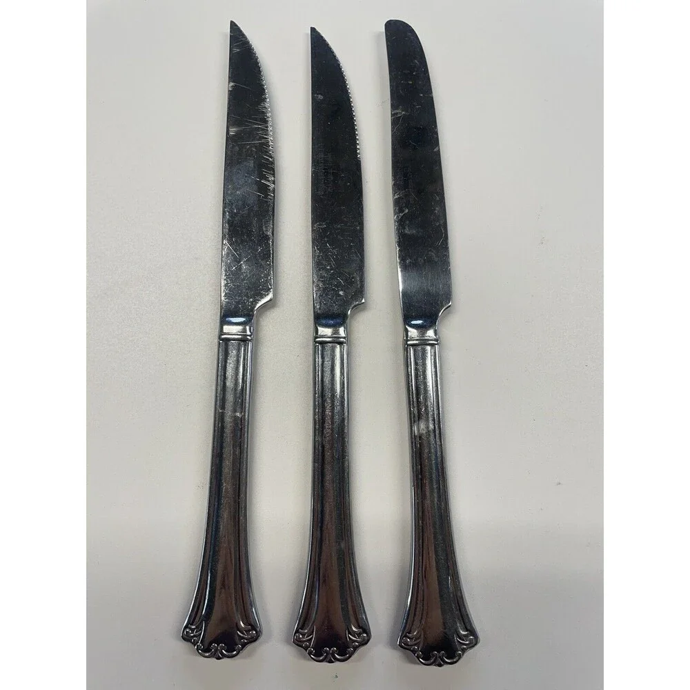 Reed and Barton knives Two Pointed Knives One Rounded Lot Of 3